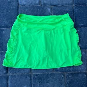 Super cute neon green running skort
